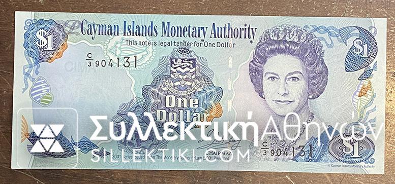 CAYMAN ISLANDS 1 Dollar 2001 UNC